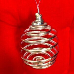 Holiday - Silver Spiral Ornament - NWOT